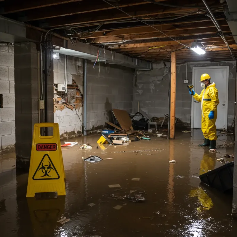 Flooded Basement Electrical Hazard in West Concord, MA Property